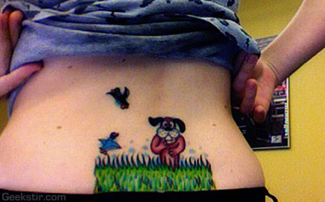 Tramp Stamp Tattoo Designs on Duck Hunt Tattoo Tramp Stamp Duck Hunt Love Is Obviously An