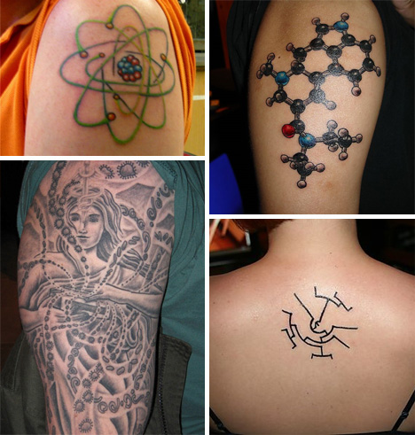 Scientific tattoos often have