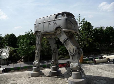 This unbelievably awesome Volkswagen T1 van turned Imperial ATAT Walker is